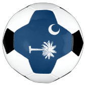 Dynamic South Carolina State Flag Graphic op een Voetbal (Gedraaid)