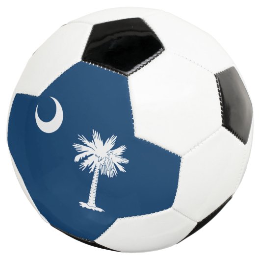 Dynamic South Carolina State Flag Graphic op een Voetbal (Drie kwart)