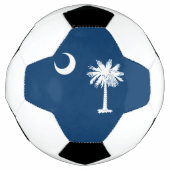 Dynamic South Carolina State Flag Graphic op een Voetbal (Voorkant)