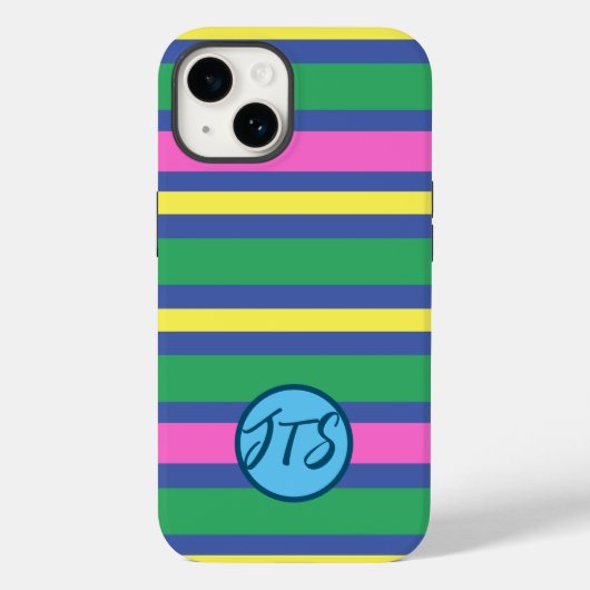 Dynamic Stripes w / Gepersonaliseerd Monogram iPho Case-Mate iPhone Case (Achterkant)