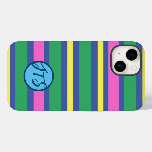Dynamic Stripes w / Gepersonaliseerd Monogram iPho Case-Mate iPhone Case (Achterkant (horizontaal))