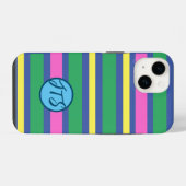 Dynamic Stripes w / Gepersonaliseerd Monogram iPho iPhone Hoesje (Achterkant horizontaal)