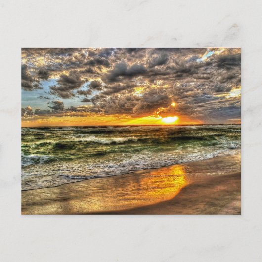 Dynamic sunset at the Pensacola Beach, Florida Briefkaart (Voorkant)