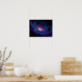 Dynamic Swirling Galaxy Vortex with Central Astron Poster (Keuken)