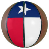 Dynamic Texas State Flag Graphic op een Basketbal (Verticaal)