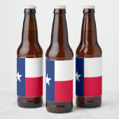 Dynamic Texas State Flag Graphic op een Bier Etiket (Flessen)
