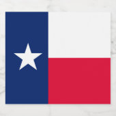 Dynamic Texas State Flag Graphic op een Bier Etiket (Enkel label)