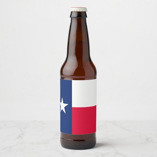 Dynamic Texas State Flag Graphic op een Bier Etiket (Voorkant)