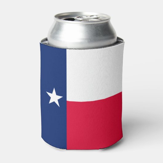 Dynamic Texas State Flag Graphic op een Blikjeskoeler (Blikje Voorkant)