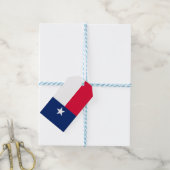 Dynamic Texas State Flag Graphic op een Cadeaulabel (Met Touw)