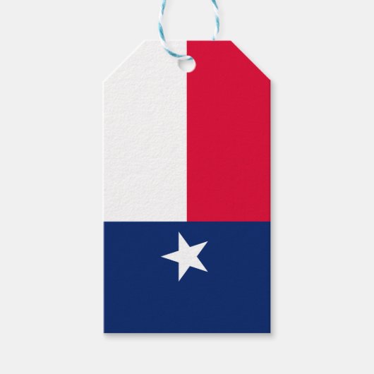 Dynamic Texas State Flag Graphic op een Cadeaulabel (Voorkant)