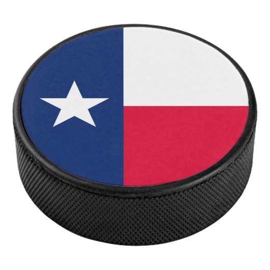 Dynamic Texas State Flag Graphic op een Hockey Puck (3/4)