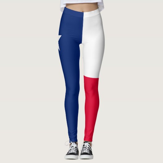 Dynamic Texas State Flag Graphic op een Leggings (Voorkant)