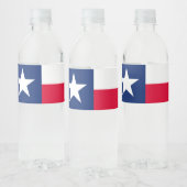 Dynamic Texas State Flag Graphic op een Waterfles Etiket (Flessen)