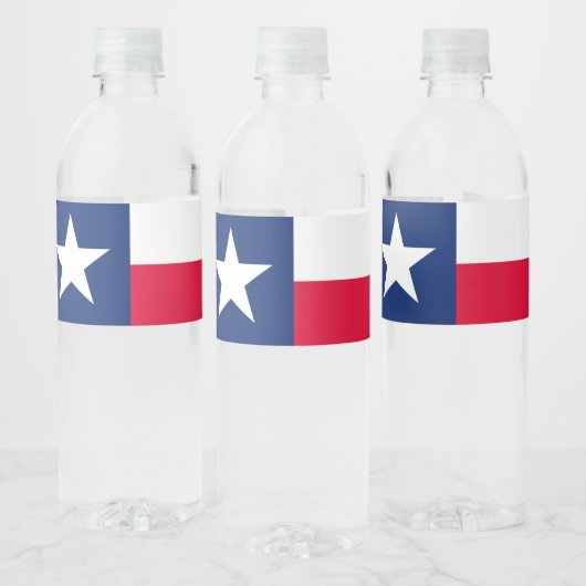 Dynamic Texas State Flag Graphic op een Waterfles Etiket (Flessen)