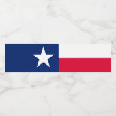 Dynamic Texas State Flag Graphic op een Waterfles Etiket (Enkel label)