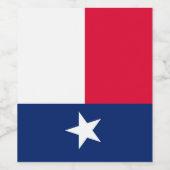 Dynamic Texas State Flag Graphic op een Wijn Etiket (Enkel label)