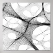 Dynamic Warp Field Decoupage Template Line Art Poster (Voorkant)