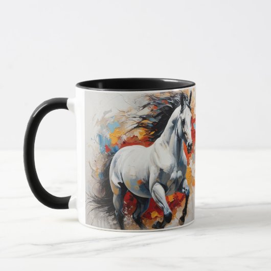Dynamic White Hengst - Majestic 3D Mok (Links)