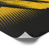 Dynamic Yellow Paint over Dark Surface Poster (Hoek)