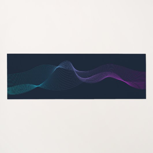 Dynamics lines blue wave yoga mat (Achterkant (horizontaal))