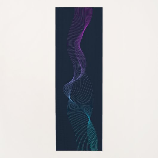 Dynamics lines blue wave yoga mat (Voorkant)