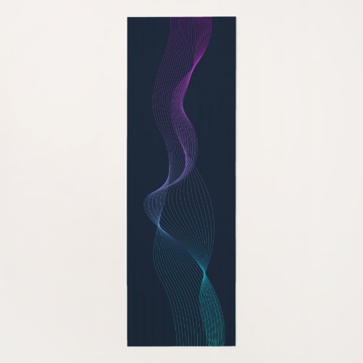 Dynamics lines blue wave yoga mat (Achterkant)