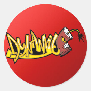 Dynamiet Ronde Sticker