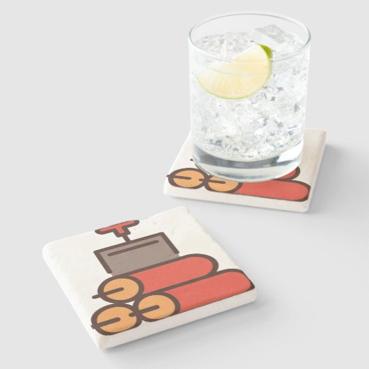 dynamiet stenen onderzetter (Zijkant)