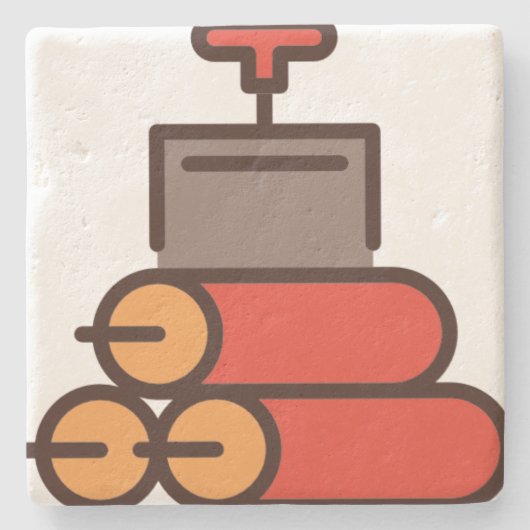 dynamiet stenen onderzetter (Voorkant)