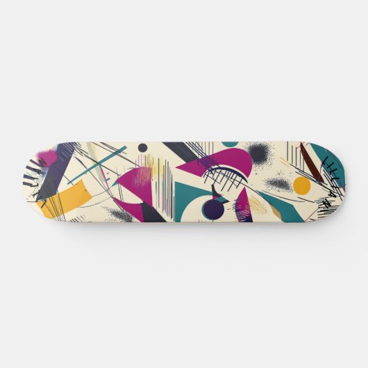 Dynamisch Abstract geometrisch Schaatsen dek Persoonlijk Skateboard (Horizontaal)
