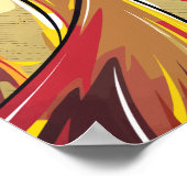 Dynamisch Abstract in warme tinten Poster (Hoek)