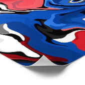 Dynamisch Abstract kunstwerk met gedurfde kleuren Poster (Hoek)