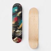 Dynamisch Abstract met gestructureerde penseelstre Persoonlijk Skateboard (Voorkant)