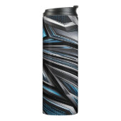 Dynamisch Abstract Ontwerp van Ineengrijpende Meta Thermosbeker (Gedraaid links)