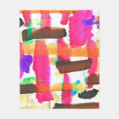 Dynamisch abstract patroon in kunst fleece deken (Voorkant)