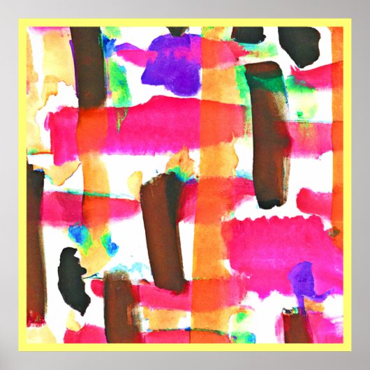 Dynamisch abstract patroon in kunst poster (Voorkant)