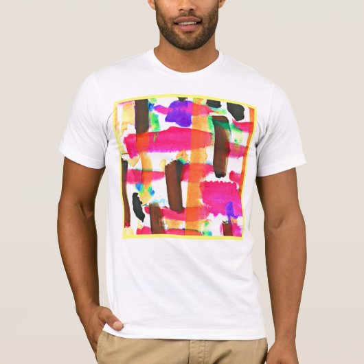 Dynamisch Abstract Patroon in Kunst T-shirt (Voorkant)