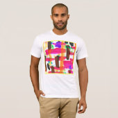 Dynamisch Abstract Patroon in Kunst T-shirt (Voorkant volledig)