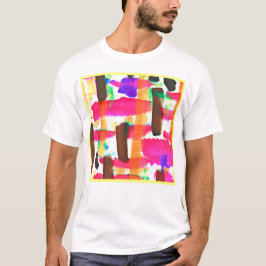 Dynamisch abstract patroon in kunst t-shirt