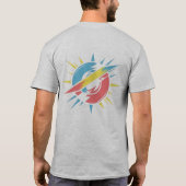 Dynamisch artistiek grafisch T-shirt (Achterkant)