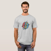 Dynamisch artistiek grafisch T-shirt (Voorkant volledig)