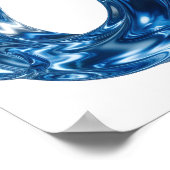 Dynamisch Blau WATER Slogan Design Poster (Hoek)