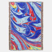 Dynamisch blauw Abstract patroonontwerp Deken (Voorkant Verticaal)