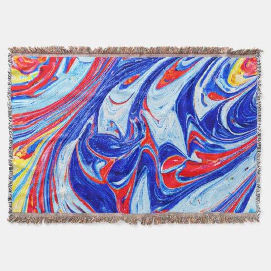 Dynamisch blauw Abstract patroonontwerp Deken (Voorkant)