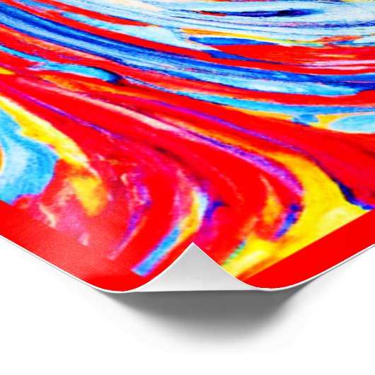 Dynamisch blauw Abstract patroonontwerp Perfect Poster (Hoek)