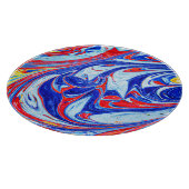 Dynamisch blauw Abstract patroonontwerp Snijplank (Hoek)
