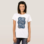 Dynamisch Blauw GROEIKotaatontwerp T-shirt (Voorkant volledig)