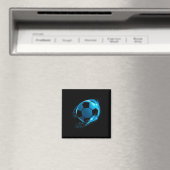Dynamisch Blauw Voetbal Ll  Magneet (Insitu (Vaatwasser))