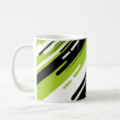Dynamisch Diagonaal Gestreepte Abstracte Ontwerp Koffiemok (Links)